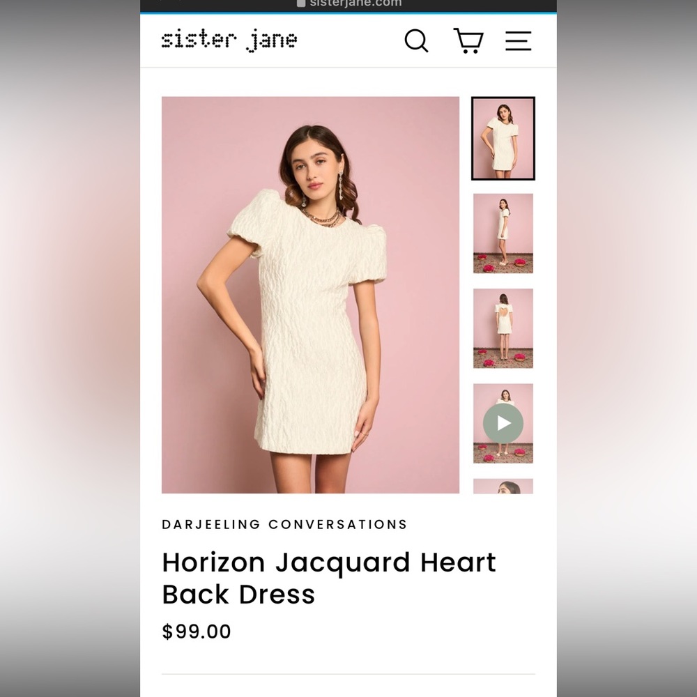 Horizon Jacquard Back Dress